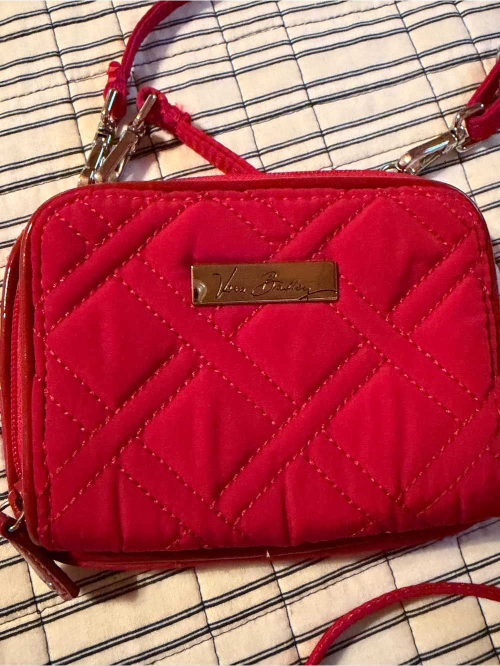 Vera Bradley Red Wristlet/cross body